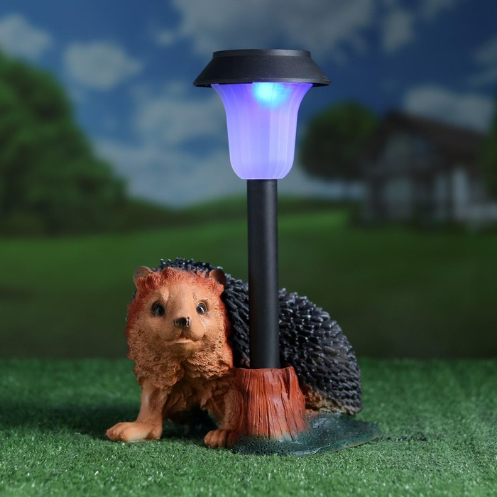 Садовый фонарь  Садовый фонарь "Ёжик на ножках с фонарем" 25 см МИКС
