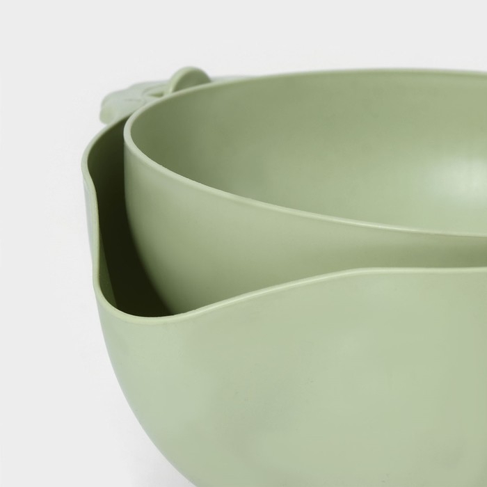 Дуршлаг кухонный с поддоном, 25×11,5 см, цвет МИКС Дуршлаг кухонный с поддоном, 25×11,5 см, цвет МИКС