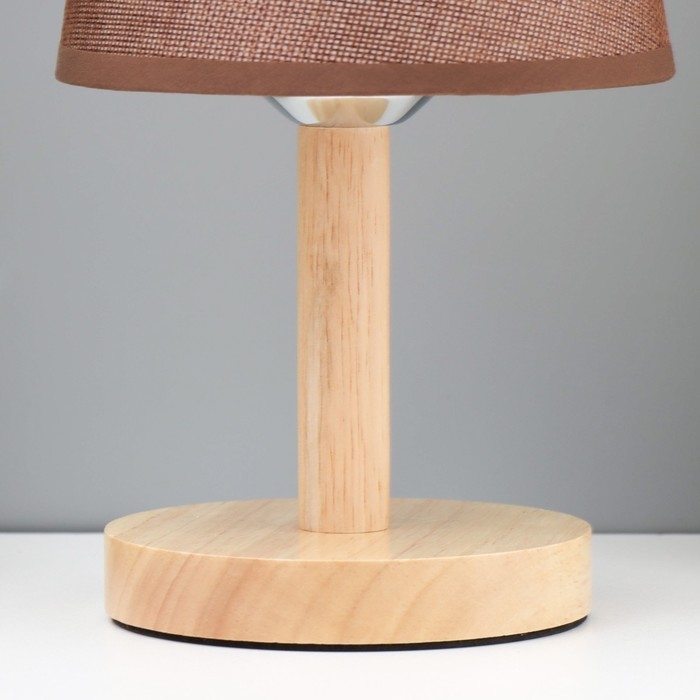 Настольная лампа Настольная лампа "Бордо" Е27 40Вт коричневый 14х14х30 см RISALUX