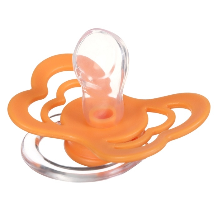 Соска - пустышка ортодонтическая, силикон, +6 мес., с держателем цвет оранжевый Соска - пустышка ортодонтическая, силикон, +6 мес., с держателем цвет оранжевый