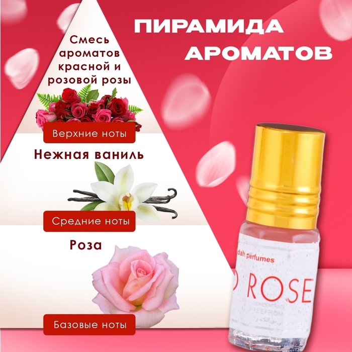 Духи масляные женские Red Rose, 3 мл Духи масляные женские Red Rose, 3 мл