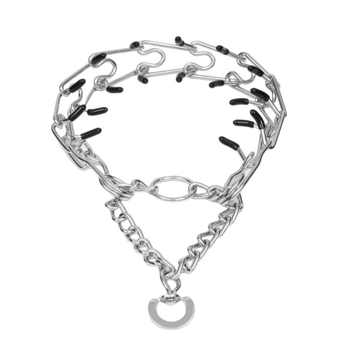 Ошейник - полуудавка строгий с защитными колпачками, 3 мм х 50 см Ошейник - полуудавка строгий с защитными колпачками, 3 мм х 50 см