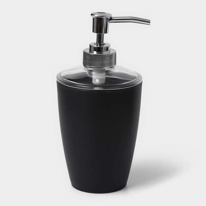 Набор для ванной «Эталон», 4 предмета: дозатор для мыла, мыльница, 2 стакана, 24×8×17 см, цвет чёрный Набор для ванной «Эталон», 4 предмета: дозатор для мыла, мыльница, 2 стакана, 24×8×17 см, цвет чёрный