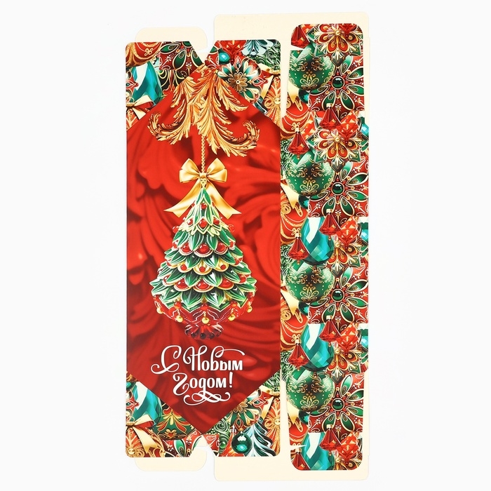 Подарочная коробка - конфета новогодняя складная «Роскошные шары », 18 х 28 х 10 см