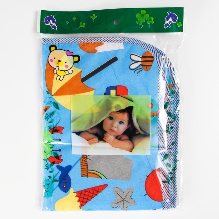 Пеленка на непромокаемой основе, 50х65 см., голубой МИКС Пеленка на непромокаемой основе, 50х65 см., голубой МИКС