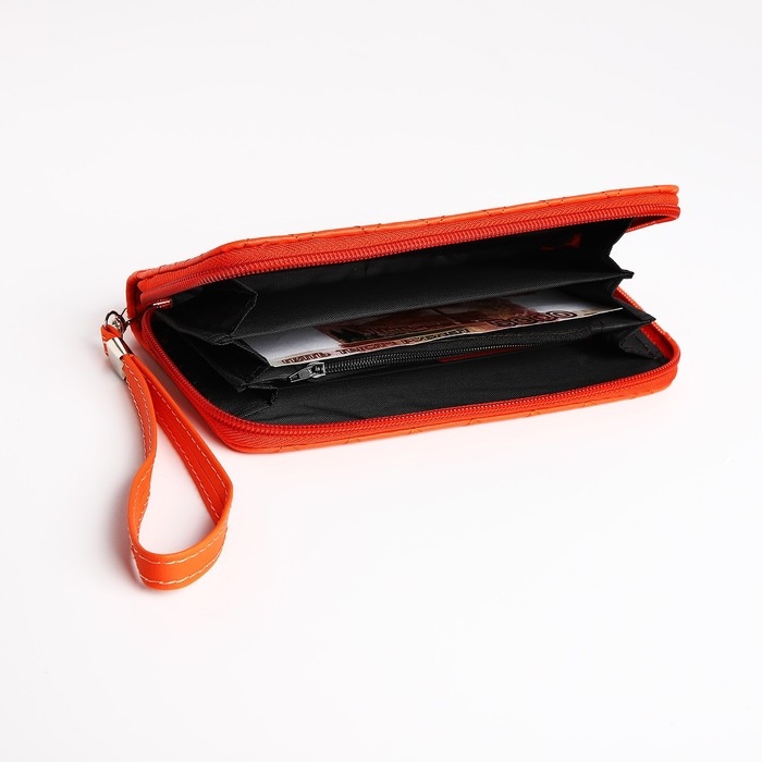 Кошелёк женский на молнии, цвет оранжевый Кошелёк женский на молнии, цвет оранжевый
