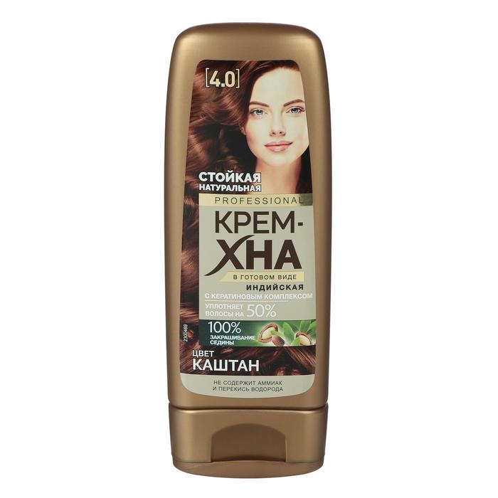 Крем-хна индийская в готовом виде Fitoкосметик Professional, тон каштан, 140 мл Крем-хна индийская в готовом виде Fitoкосметик Professional, тон каштан, 140 мл