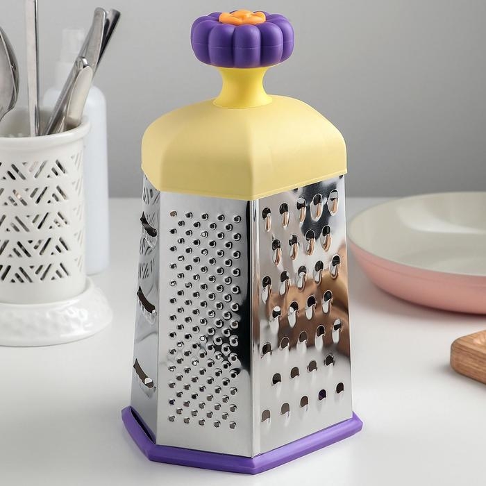 Тёрка шестигранная Доляна, 25×14,5×11 см, цвет МИКС Тёрка шестигранная Доляна, 25×14,5×11 см, цвет МИКС