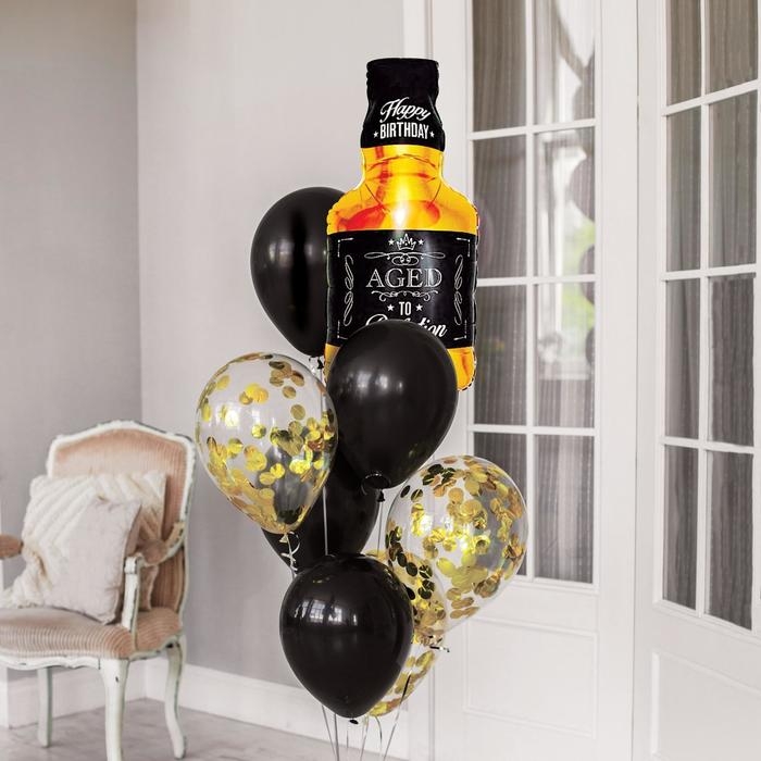 Набор воздушных шаров &laquo;День рождения настоящего мужчины&raquo;, латекс, фольга