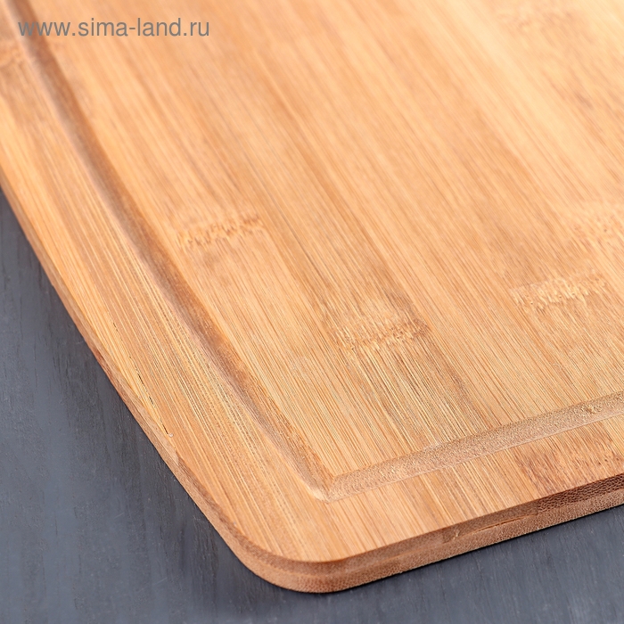 Доска разделочная из бамбука Доляна «Богатство леса», 33×24 см