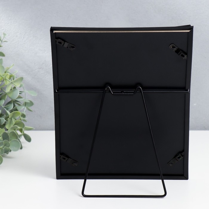 Фоторамка металл на 1 фото 15х20 см  Фоторамка металл на 1 фото 15х20 см "Лофт. Преломление углов" чёрная паспарту 25,2х20,4х5 см   75108