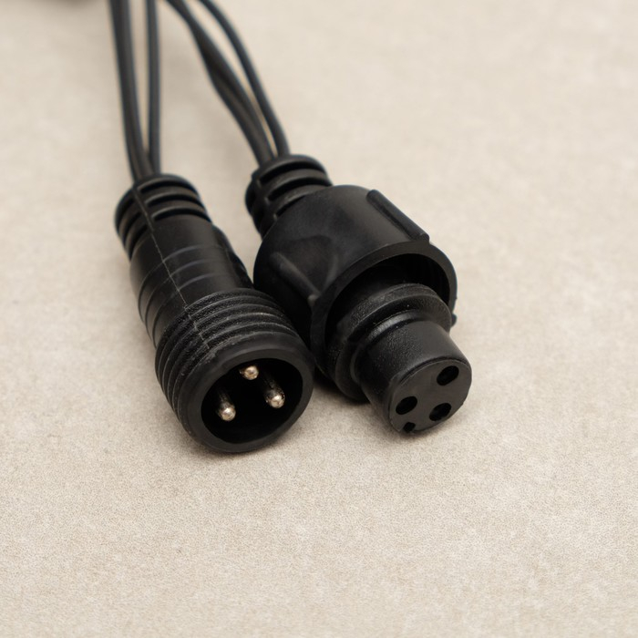 Гирлянда «Сеть» 2 × 1.5 м, IP44, УМС, тёмная нить, 192 LED, свечение синее, 220 В