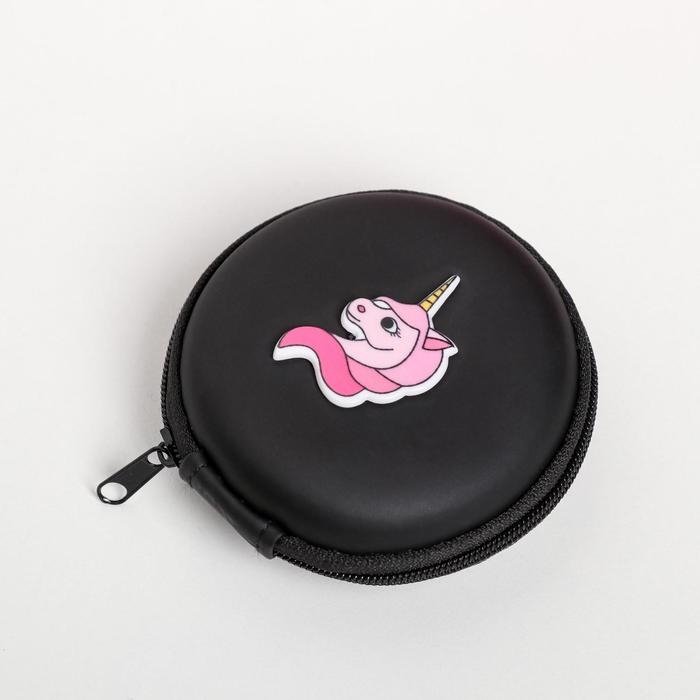 Подарочный набор: наушники вакуумные и кейс для наушников «Единорог», модель VBT - 1,25