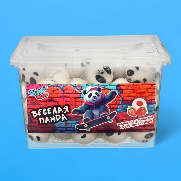 Жевательный мармелад с начинкой Жевательный мармелад с начинкой "Весёлая Панда", 18 г (набор 50шт)