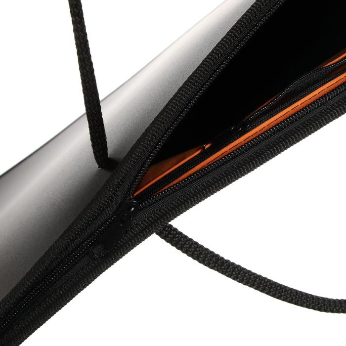 Папка для чертежей и рисунков А1, 900 х 655 х 50 мм, с ручками, пластиковая, молния сверху, ПР 4 -8, 0.9 мм, внутренний карман, цвет чёрный