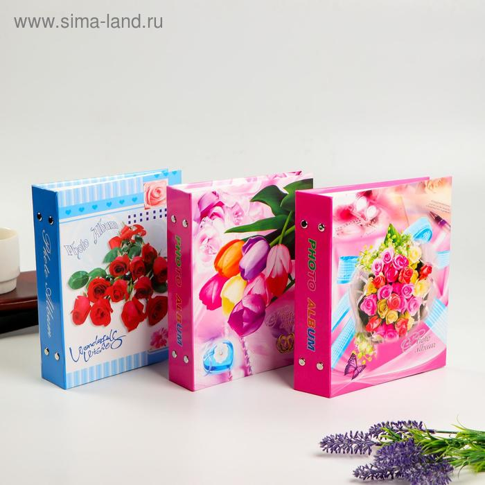 Фотоальбом на 200 фото 10х15 см Фотоальбом на 200 фото 10х15 см "Романтика" 18,5х21,5х5,5 см МИКС