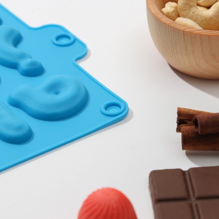 Форма для кондитерских украшений Доляна «Алфавит английский», силикон, 33,5×16,3 см, 26 ячеек (h=4 см), цвет МИКС Форма для кондитерских украшений Доляна «Алфавит английский», силикон, 33,5×16,3 см, 26 ячеек (h=4 см), цвет МИКС