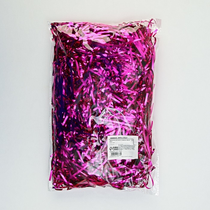 Наполнитель для шаров и подарков, упаковка, «Фуксия» , 15 х 26 см Наполнитель для шаров и подарков, упаковка, «Фуксия» , 15 х 26 см