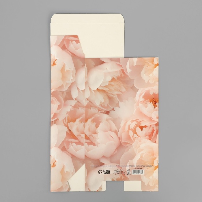 Коробка подарочная складная, упаковка, «Нежные пионы», 16 х 23 х 7.5 см Коробка подарочная складная, упаковка, «Нежные пионы», 16 х 23 х 7.5 см