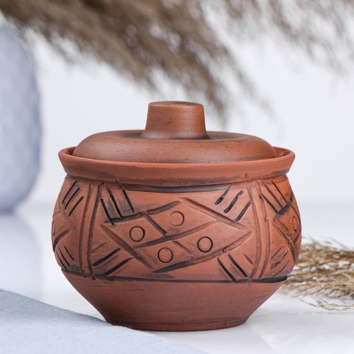 Горшок керамический для запекания  Горшок керамический для запекания "Аппетитный" молочение / 0,3л