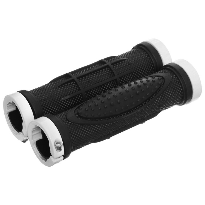 Грипсы 130 мм, lock on, цвет чёрный/белый Грипсы 130 мм, lock on, цвет чёрный/белый