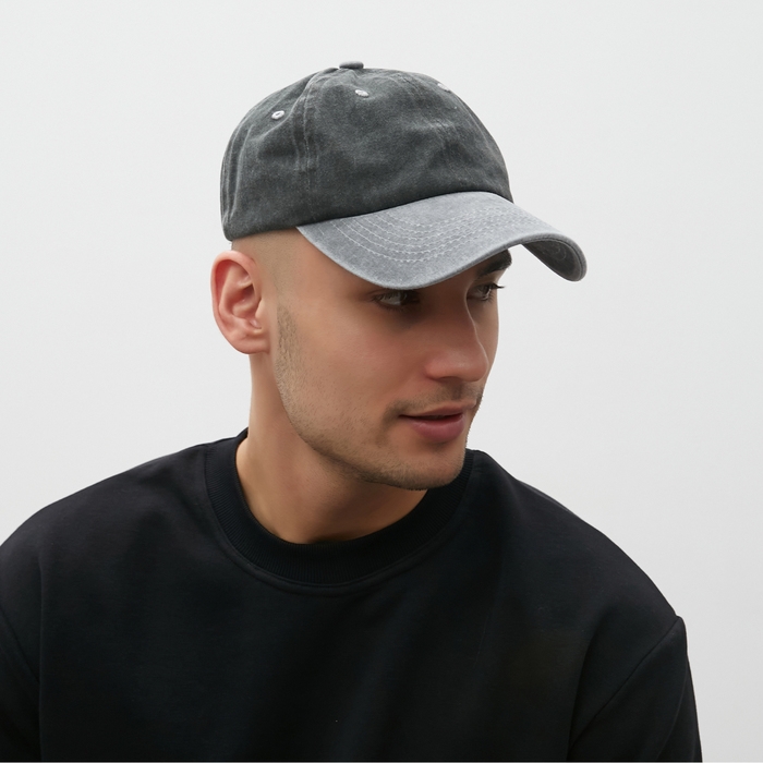 Кепка мужская MINAKU, цвет черный/серый, р-р 56-58 Кепка мужская MINAKU, цвет черный/серый, р-р 56-58