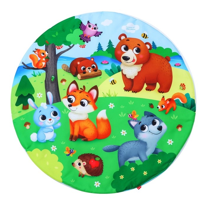Развивающий коврик с дугами «Лесные зверята», 85х85 см, Крошка Я, Развивающий коврик с дугами «Лесные зверята», 85х85 см, Крошка Я,