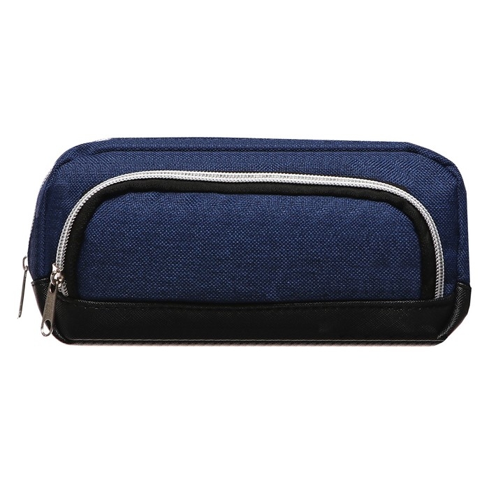 Пенал мягкий 2 отделения, 100 х 210 х 65 мм, объёмный, Calligrata, джинс Пенал мягкий 2 отделения, 100 х 210 х 65 мм, объёмный, Calligrata, джинс