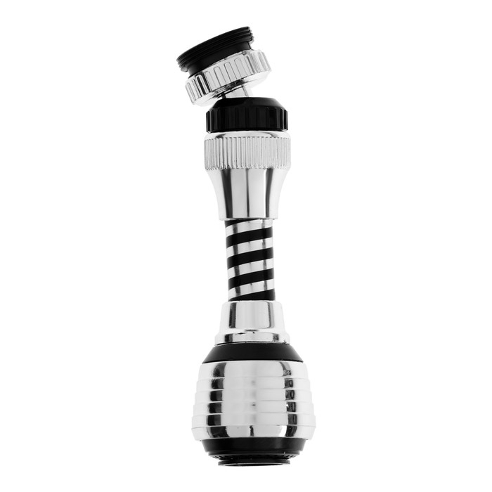 Аэратор ZEIN Z3604, поворотный, на шарнире, гибкий, 2 режима, хром/черный Аэратор ZEIN Z3604, поворотный, на шарнире, гибкий, 2 режима, хром/черный