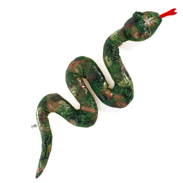 Мягкая игрушка «Змея», 105 см, цвет зелёный Мягкая игрушка «Змея», 105 см, цвет зелёный