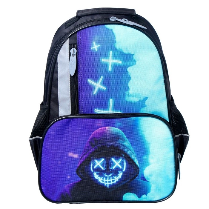 Рюкзак школьный, 37 х 26 х 13 см, эргономичная спинка, Calligrata ОРТ Рюкзак школьный, 37 х 26 х 13 см, эргономичная спинка, Calligrata ОРТ "Маска"