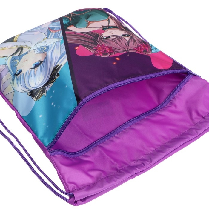 Мешок для обуви с карманом 420 х 340 мм, Calligrata МСО-7С, (мягкий полиэстер, плотность 210D)  Мешок для обуви с карманом 420 х 340 мм, Calligrata МСО-7С, (мягкий полиэстер, плотность 210D) "Аниме"