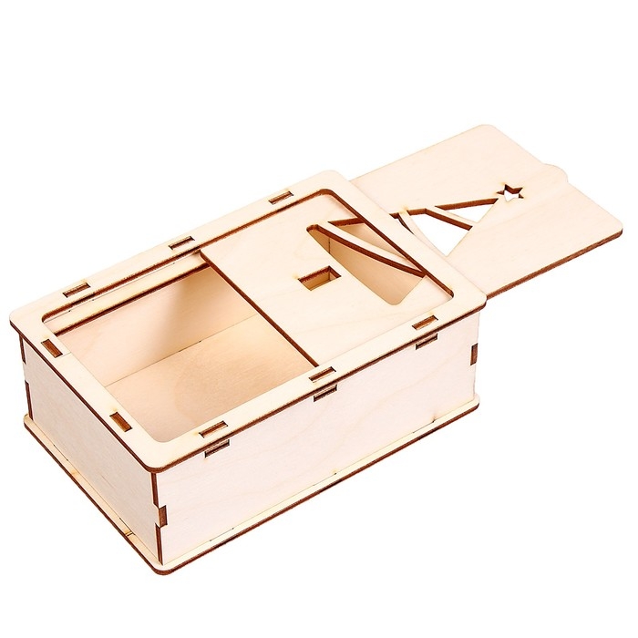 Заготовка для творчества «Шкатулка с выдвижной крышкой. Ёлочка» Заготовка для творчества «Шкатулка с выдвижной крышкой. Ёлочка»