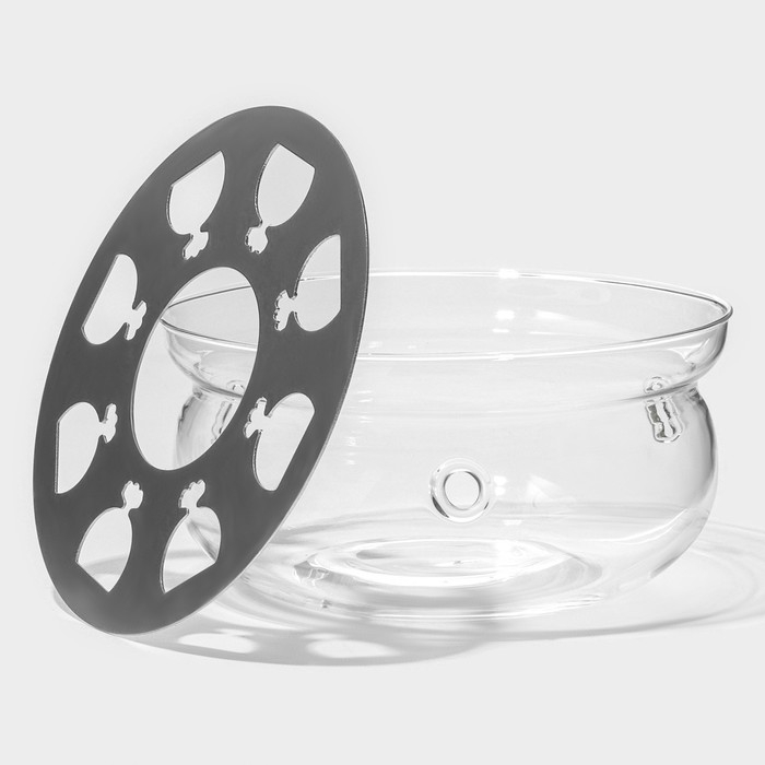 Подставка стеклянная для подогрева «Огонёк», d=14 см, внутренний d=13 см Подставка стеклянная для подогрева «Огонёк», d=14 см, внутренний d=13 см