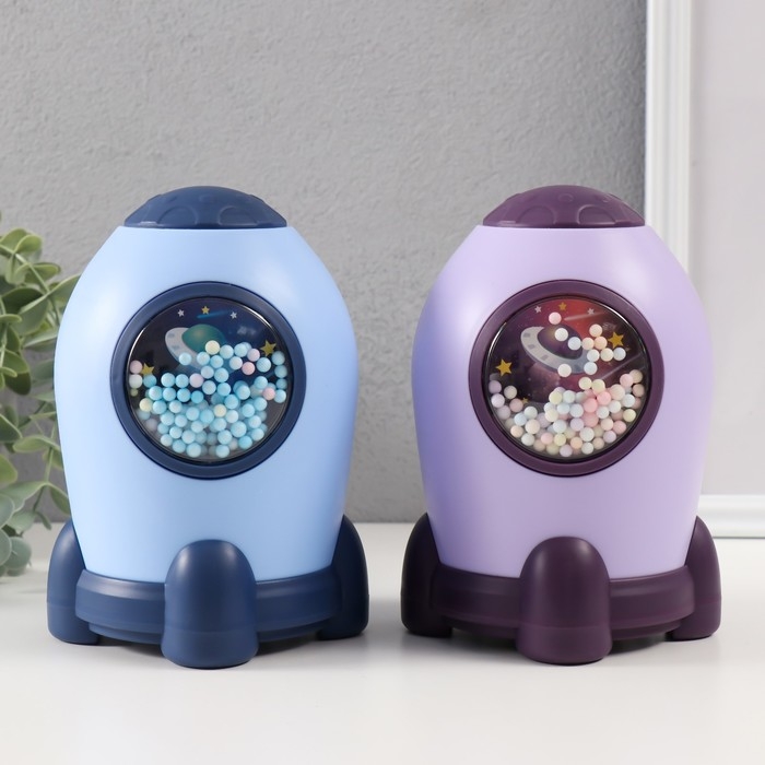 Копилка пластик  Копилка пластик "Ракета" сейфовый замок МИКС 9,5х9,5х16,5 см