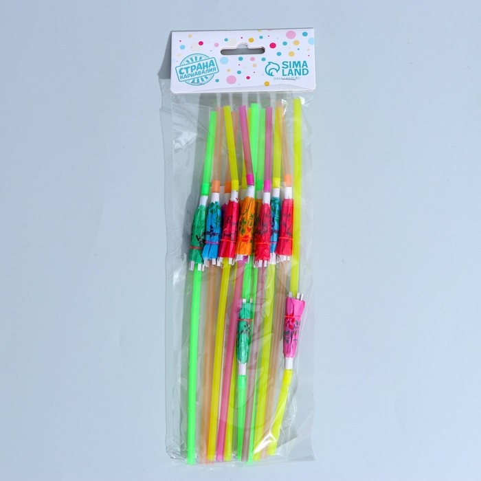 Трубочка для коктейля «Зонтик», набор 12 шт. Трубочка для коктейля «Зонтик», набор 12 шт.