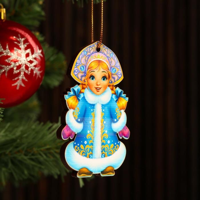 Игрушка на ёлку Игрушка на ёлку "Снегурочка", 9,5х7см