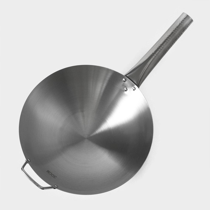 Сковорода-Wok Hanna Knövell из нержавеющей стали Chief, d=30 см, с ручкой Сковорода-Wok Hanna Knövell из нержавеющей стали Chief, d=30 см, с ручкой