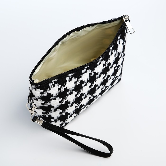 Косметичка на молнии, цвет белый/чёрный Косметичка на молнии, цвет белый/чёрный