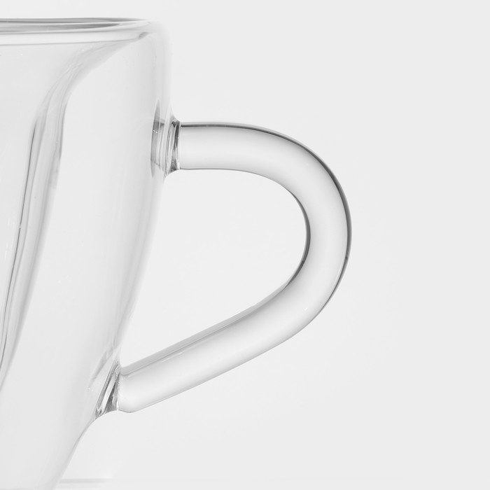 Кружка стеклянная с двойными стенками Magistro «Сердце», 150 мл, 11×8×7,5 см Кружка стеклянная с двойными стенками Magistro «Сердце», 150 мл, 11×8×7,5 см