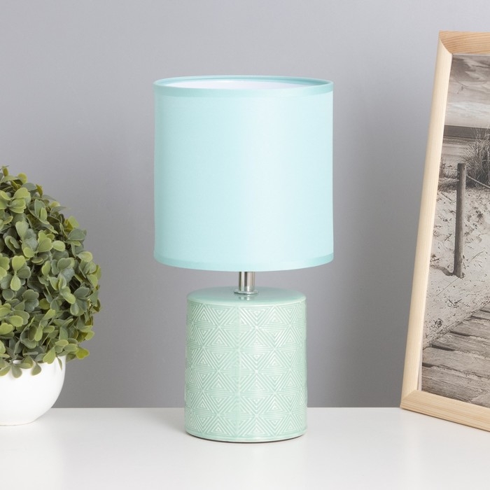 Лампа настольная Лампа настольная "Кито" 1х40Вт Е14 зеленый 13х13х25см
