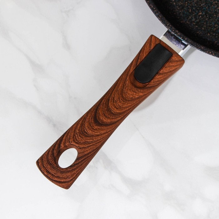 Сковорода Granit ultra blue, d=24 см, съёмная ручка, антипригарное покрытие, цвет чёрный Сковорода Granit ultra blue, d=24 см, съёмная ручка, антипригарное покрытие, цвет чёрный