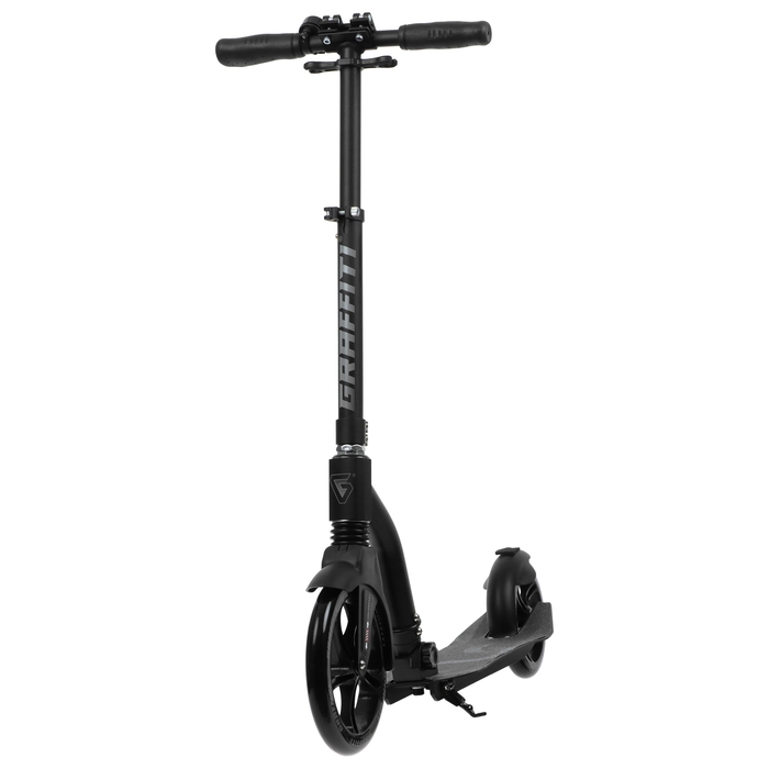 Самокат городской GRAFFITI Cross 230, колёса PU 230/180 мм, с передним амортизатором, ABEC 9 Carbon Самокат городской GRAFFITI Cross 230, колёса PU 230/180 мм, с передним амортизатором, ABEC 9 Carbon