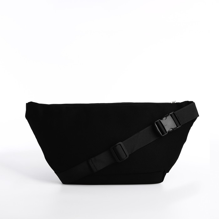 Сумка на одно плечо на молнии, 2 наружных кармана, цвет чёрный Сумка на одно плечо на молнии, 2 наружных кармана, цвет чёрный