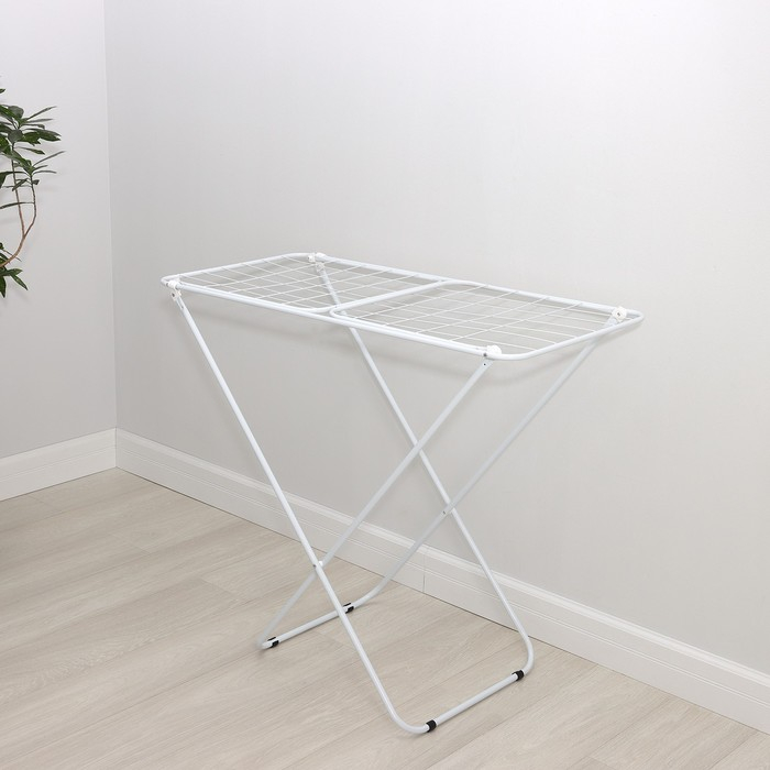 Сушилка для белья напольная складная Доляна, рабочая длина 16 м, цвет белый Сушилка для белья напольная складная Доляна, рабочая длина 16 м, цвет белый