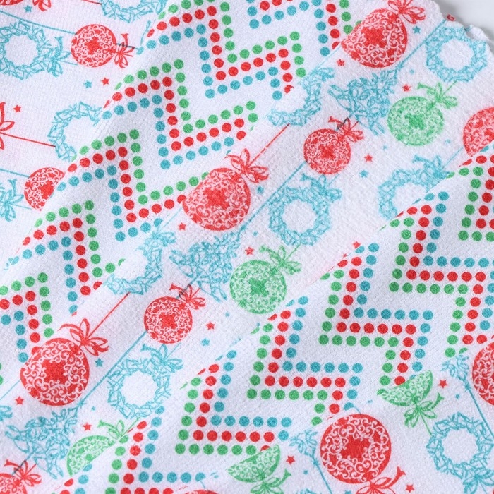 Салфетка новогодняя для уборки Доляна «С Новым Годом», 5 шт, 220 г/м², 30×30 см, микрофибра, цвет МИКС Салфетка новогодняя для уборки Доляна «С Новым Годом», 5 шт, 220 г/м², 30×30 см, микрофибра, цвет МИКС