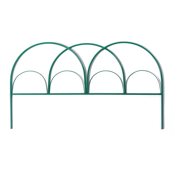 Ограждение декоративное, 50 × 425 см, 5 секций, металл, зелёное, «Парашют», Greengo Ограждение декоративное, 50 × 425 см, 5 секций, металл, зелёное, «Парашют», Greengo