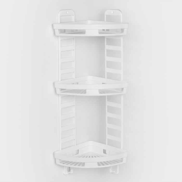 Полка угловая «Трансформер», 25×18×58 см, цвет белый Полка угловая «Трансформер», 25×18×58 см, цвет белый