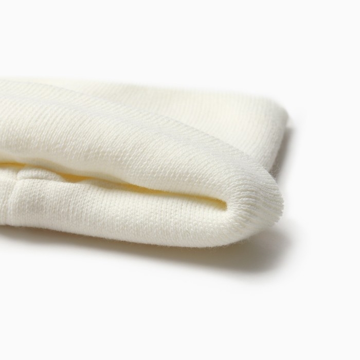 Комплект для девочки (снуд и шапка), цвет молочный, размер 48-52