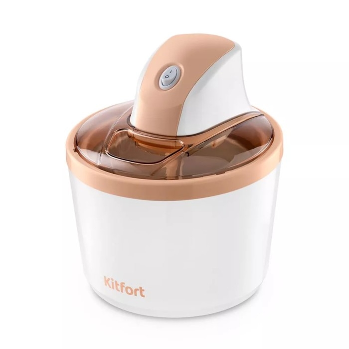 Мороженица Kitfort КТ-1841, полуавтомат, 12 Вт, 1.2 л, бело-оранжевая Мороженица Kitfort КТ-1841, полуавтомат, 12 Вт, 1.2 л, бело-оранжевая
